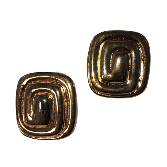 Givenchy Jewelry - Givenchy Greek Aztec Key Pattern Clip On Earrings